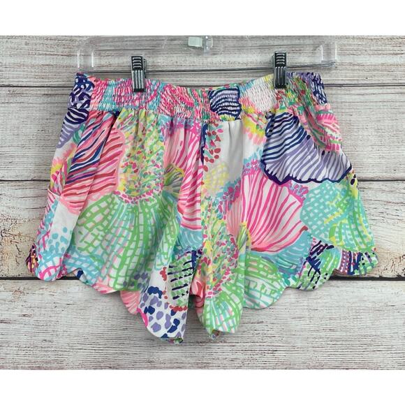 Lilly Pulitzer Floral Pull On Shorts Women's Size Small Multicolor - Picture 2 of 7